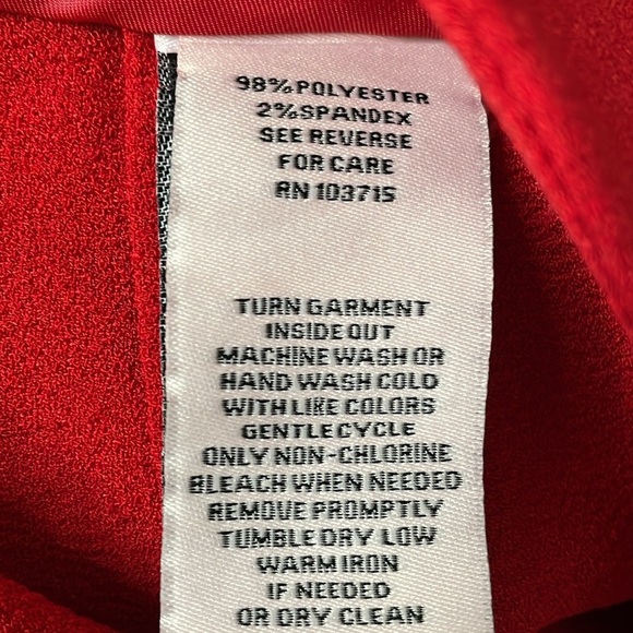 Nanette Lepore Red Crepe Wide Leg Pant - Picture 6 of 7